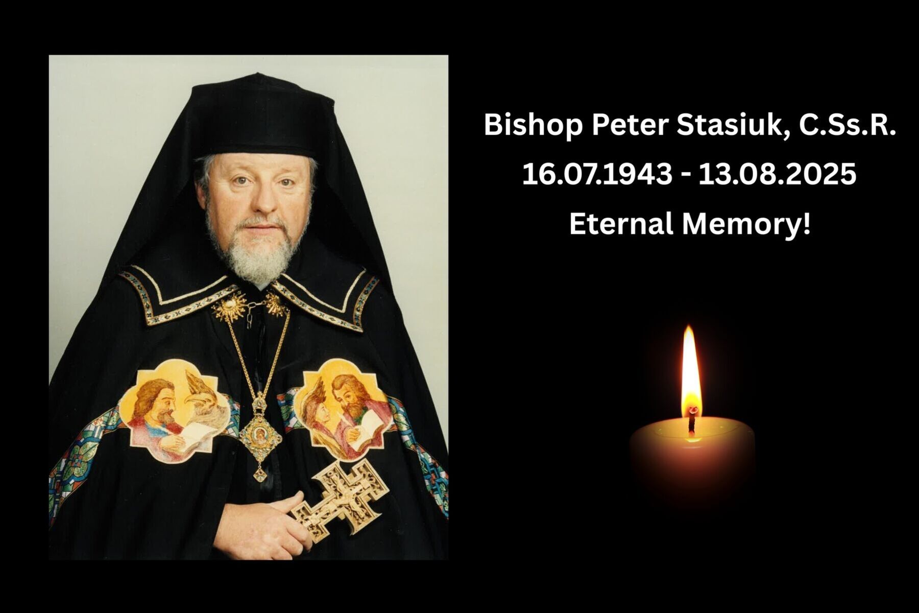 Funeral for Most Rev Peter Stasiuk CSsR AM, September 30 — October 1