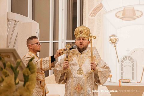 Bishop Mykola Cardinal Bychok Presided over a Hierarchical Divine Liturgy in Starunia