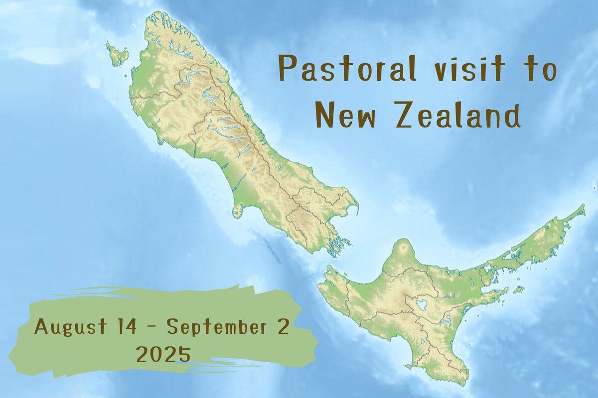 Pastoral visit to New Zealand, August 14 — September 2