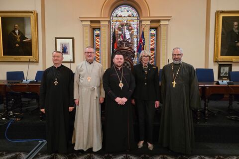 Clergy of the Melbourne Eparchy met with the Lord Mayor of Adelaide